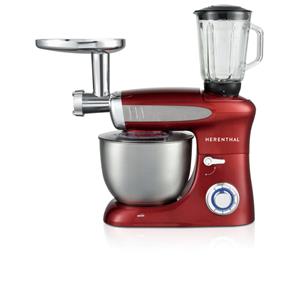 Urban Home | 3 in 1 Keukenmachine Herenthal 6.5 liter rood keukengerei rvs, kunststof keukenaccessoires koken & tafelen | NADUVI outlet