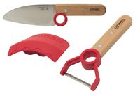OPINEL Kinder Messer Set Le Petit Chef 2tlg - Kochmesser Küche Fingerschutz Holz