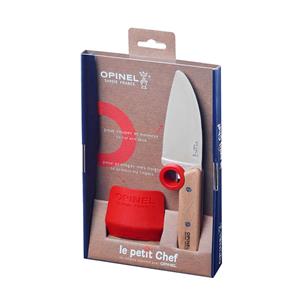 OPINEL Kinder Messer Set Le Petit Chef 2tlg - Kochmesser Küche Fingerschutz Holz