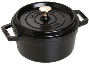 Staub Cocotte 20 cm, schwarz, schwarz