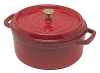 Staub La Cocotte 26cm rund, Kirsch-rot, Gusseisen