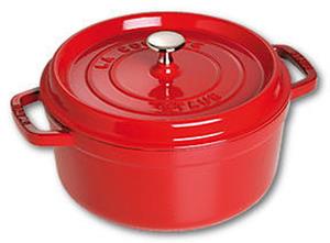 Staub braadpan rond ø 24 cm gietijzer kersrood