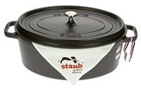 Gietijzeren braadpan 37 cm / 8 l, Ovaal, Zwart - La Cocotte - Staub