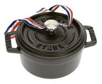 Staub Mini-Cocotte, 10 cm, schwarz, schwarz