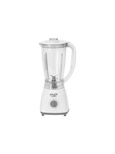 Adler Standmixer AD 4057, Smoothiemaker, 1,5 L, 450 Watt, 4 Geschwindigkeitsstufen, Impulsfunktion, Kunststoff, Stahl, Smoothies, Milchshakes, Säfte, weiß