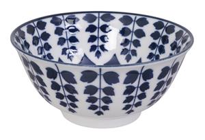 Blauw/Witte Kom - Mixed bowls - 14.8 x 7cm 500ml