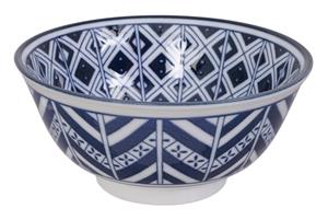 Blauw/Witte Kom - Mixed bowls - 14.8 x 7cm 500ml