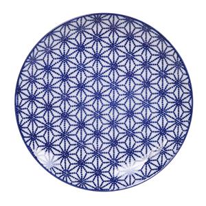 Blauw/Wit Bord Ster - Nippon Blue - 20.6 x 2.2cm