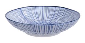 Blauw/Wit Bord Lijnen - Nippon Blue - 21 x 5.2cm