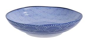 Blauw/Wit Bord Stippen - Nippon Blue - 21 x 5.2cm
