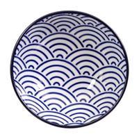 Blauw/Wit Bord Golven - Nippon Blue - 9.5 x 3cm
