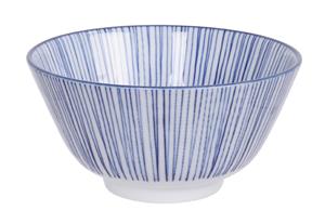 Blauw/Witte Kom Lijnen - Nippon Blue - 12 x 6.4cm 300ml