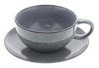 Broste Copenhagen Nordic Sea NORDIC SEA Tasse mit Untertasse 0,25 l (blau)