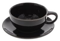 Broste Copenhagen Nordic Coal NORDIC COAL Tasse mit Untertasse 0,25 l (schwarz)