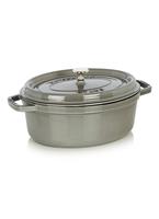 Staub La Cocotte 29cm oval Graphit-grau, Gusseisen