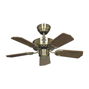 Deckenventilator CLASSIC ROYAL Rotorblatt-Ø 750 mm Eiche antik / Messing antik