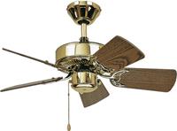 Deckenventilator CLASSIC ROYAL Rotorblatt-Ø 750 mm Eiche antik / Messing poliert