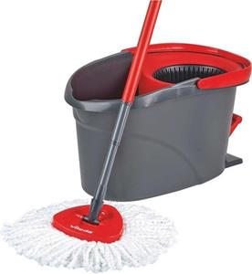 Vileda Wischmop Turbo EasyWring & Clean Box, Bodenwischer, schwarz/rot