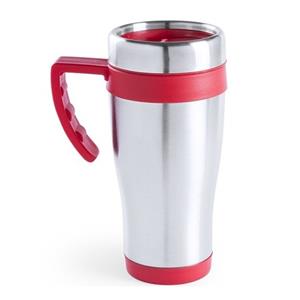 Roestvrijstalen thermo beker rood 500 ml