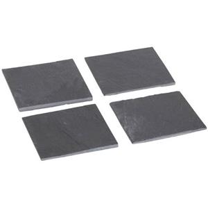 Leisteen glasonderzetters 8 stuks 10 cm