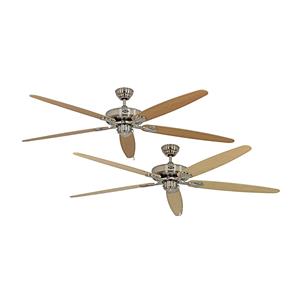 Deckenventilator CLASSIC ROYAL Rotorblatt-Ø 1800 mm Ahorn / Buche / Chrom gebürstet