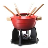 Le Creuset Fondue-Set Gusseisen Kirschrot