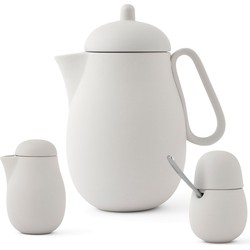 Viva Scandinavia Theepot + Suiker en Melk Set Nina Wit