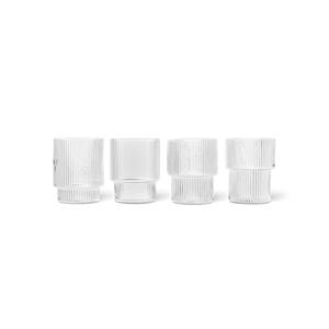 Ferm living Ripple Glazen Set van 4