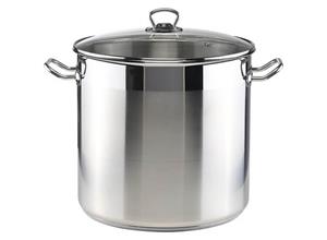 HI 22056 Edelstahl Kochtopf Universaltopf Topf mit Glasdeckel 20L