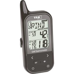 tfadostmann Grill-Thermometer Alarm, Kabelsensor, Ofen- und Kerntemperatur