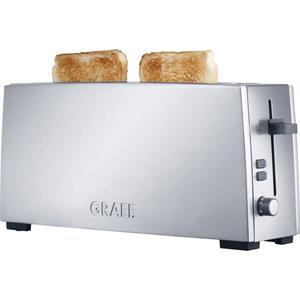 Graef Toaster Langschlitztoaster TO 90, silber, 1 langer Schlitz, 880 W