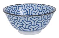 Blauw/Wit Kom - Mixed bowls - 15 x 6cm 450ml