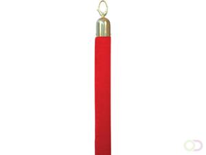 Afzetkoord  150cm rood met goudkleurige knop