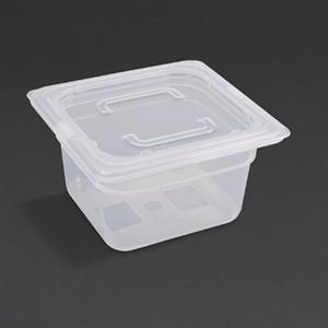 Vogue polypropyleen GN1/6 bak met deksel 10cm - 4