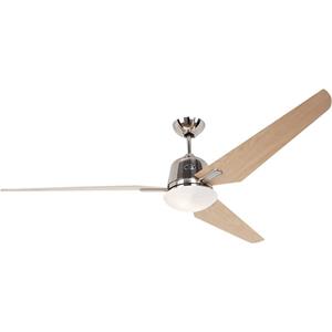 casafan Eco Aviatos 162 BN-AH Deckenventilator (Ø) 162cm Flügelfarbe: Ahorn Gehäusefarbe: Chrom (