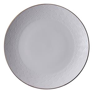 Wit/Goud Bord Golven - Nippon White - 30cm