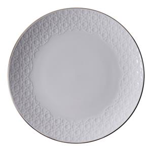 Wit/Goud Bord Strepen - Nippon White - 30cm