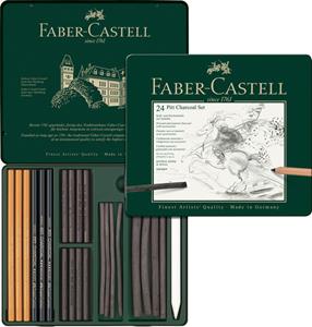 Faber Castell Pitt Charcoal Kohleset 24teilig