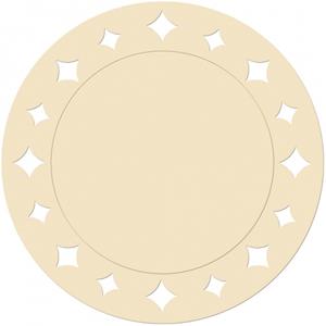 Creme placemats 33 cm Multi