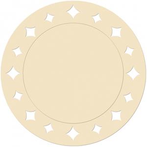 Creme placemats 33 cm Multi