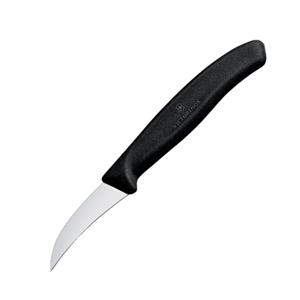 Victorinox Schilmesje met gebogen 6cm lemmet en zwart handvat