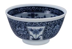 Blauw/Witte Kom - Mixed Bowls - 12.7 x 6.8cm 400ml