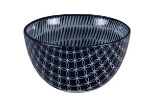 Blauw/Witte Kom - Mixed Bowls - 12.7 x 7cm 500ml