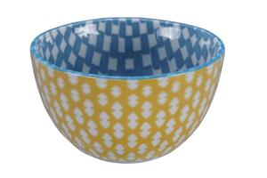 Geel/Blauwe Kom - Mixed Bowls - 12.7 x 7 cm 500ml