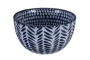 Blauw/Witte Kom - Mixed Bowls - 15 x 8,5cm 750ml