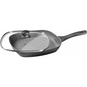 CS Grillpan EMDEN 28 cm met glazen deksel en een 3 laags antikleeflaag