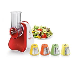 Moulinex Hakmolen DJ756G Fresh Express Plus Groentesnijder, groenterasp, 5 inzetten inclusief raspen