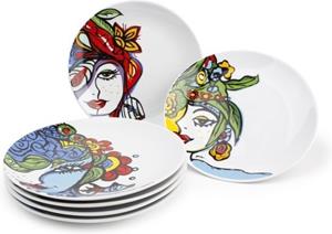 Josien Broeren Dessertbord 20,5 cm set van 6 