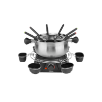 Tristar Familien-Fondue-Set 1400 W 1,3 L Edelstahl  Silber