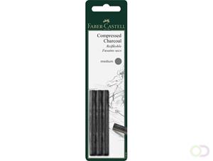 Faber Castell houtskool Faber-Castell Pitt Monochrome geperst M 3 stuks blister